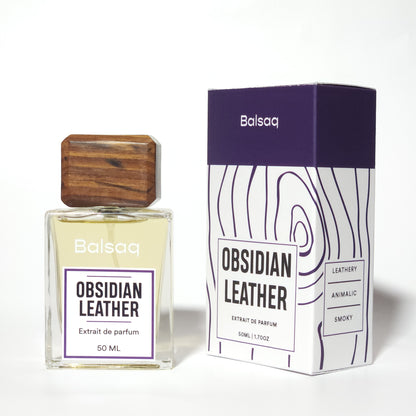 Obsidian Leather Perfume - 50ml Extrait De Parfum - Balsaq