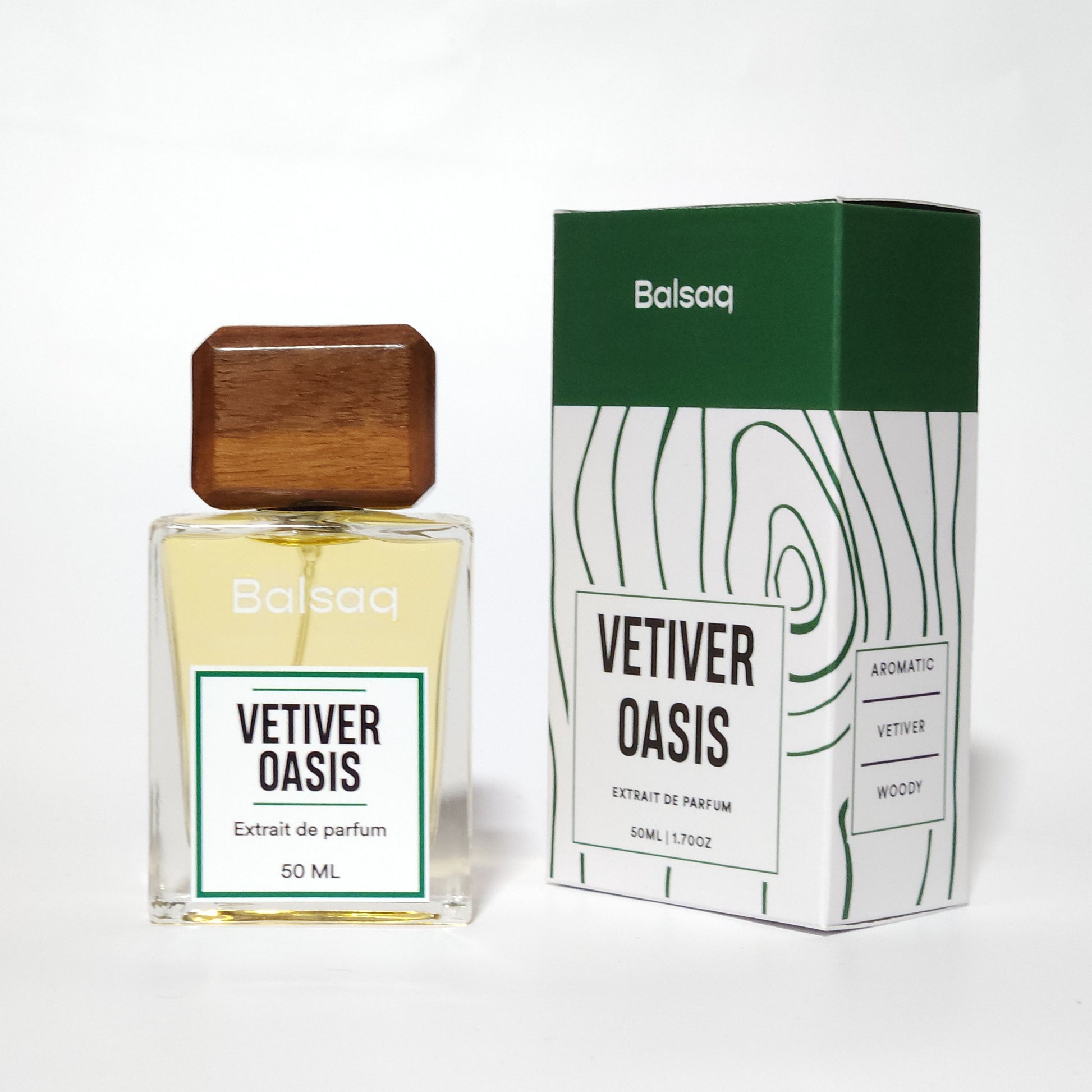 Vetiver Oasis Perfume - 50ml Extrait De Parfum - Balsaq