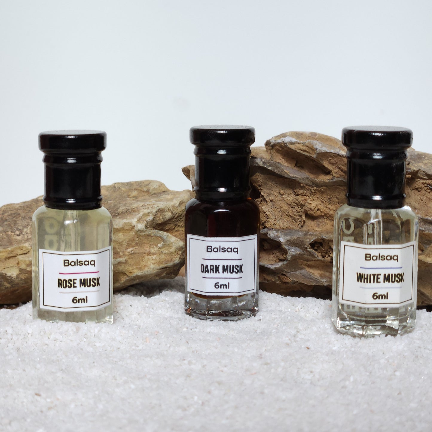 Musk Attars Combo Set - Pack of 3 | Rose Musk | White Musk | Dark Musk