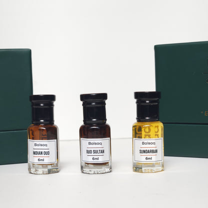 Oud Attars Combo Set - Pack of 3 | Indian Oud | Oud Sultan | Sundarban