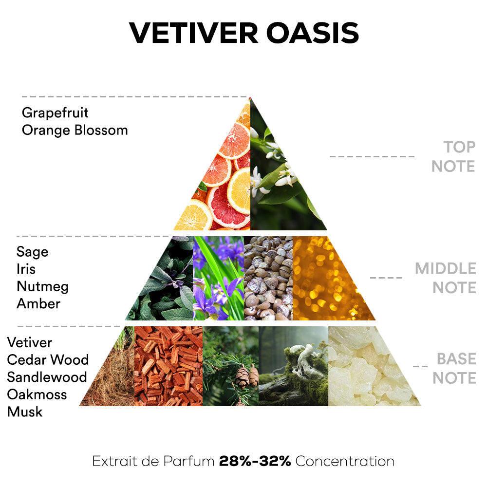 Vetiver Oasis Perfume - 50ml Extrait De Parfum